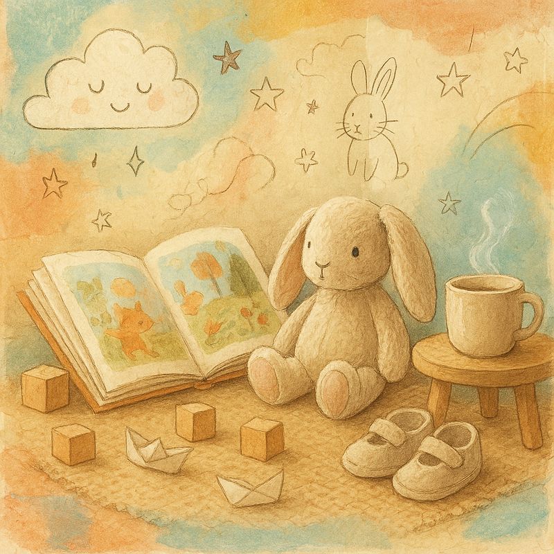 Children playing creatively at home